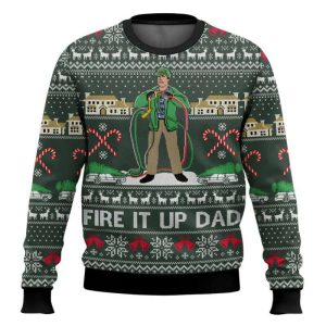Fire It Up Dad National Lampoon’s Vacation Ugly Christmas Sweater