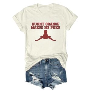 Burnt Orange Makes Me Puke Oklahoma Football Tee1