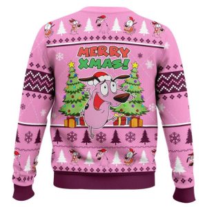 Merry Xmas Courage The Cowardly Dog Ugly Christmas Sweater 1 Merry Xmas Courage The Cowardly Dog Ugly Christmas Sweater1