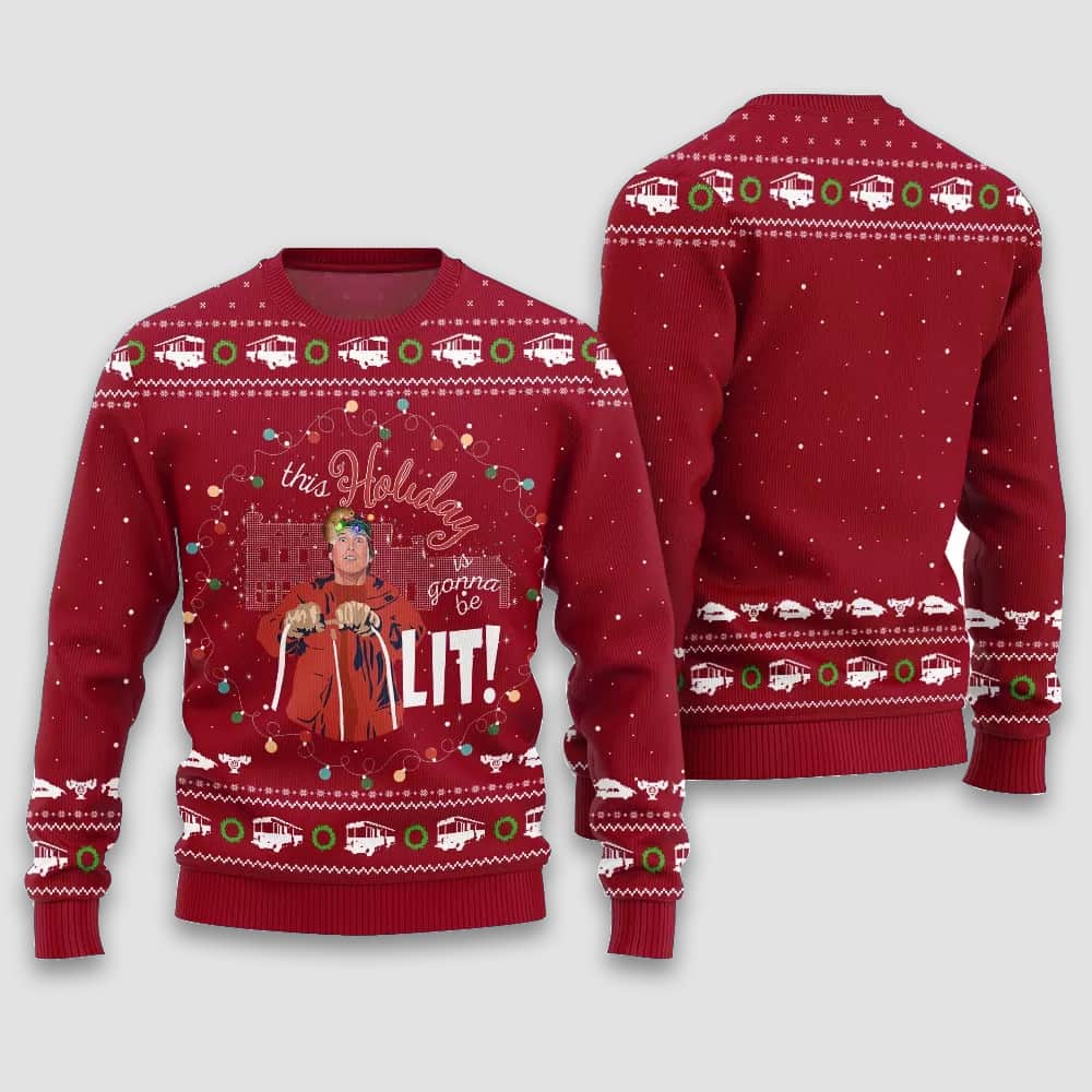 National Lampoons Vacation This Holiday Is Gonna Be Lit Christmas Ugly Sweater National Lampoons Vacation This Holiday Is Gonna Be Lit Christmas Ugly Sweater