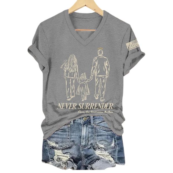 Never Surrender RIP Charlie Kirk Shirt