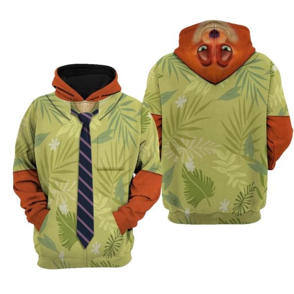 Nick Wilde Fox Cosplay Halloween Costume Hoodie