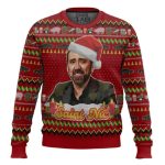 Nicolas Cage Jolly Old Saint Nic Christmas Ugly Sweater
