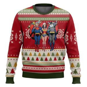 Batman Superman Wonder Woman Ugly Christmas Sweater