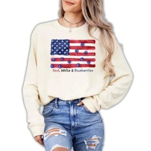 Red White Blueberries Long Sleeve Shirt Charlie Kirk2