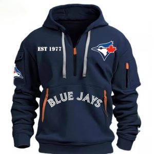 2025 Blue Jays Hoodie Half Zipper3