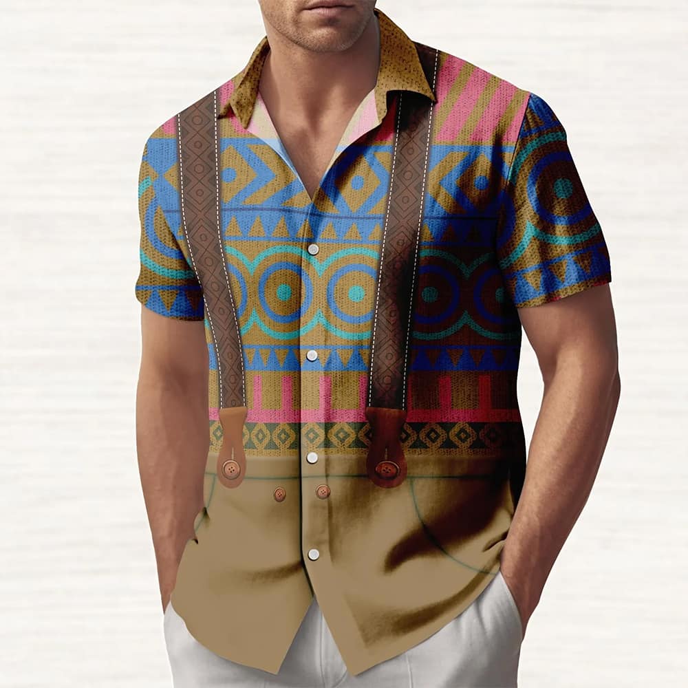 Oaken Shopkeeper Disney Frozen Cosplay Button Shirt Oaken Shopkeeper Disney Frozen Cosplay Button Shirt