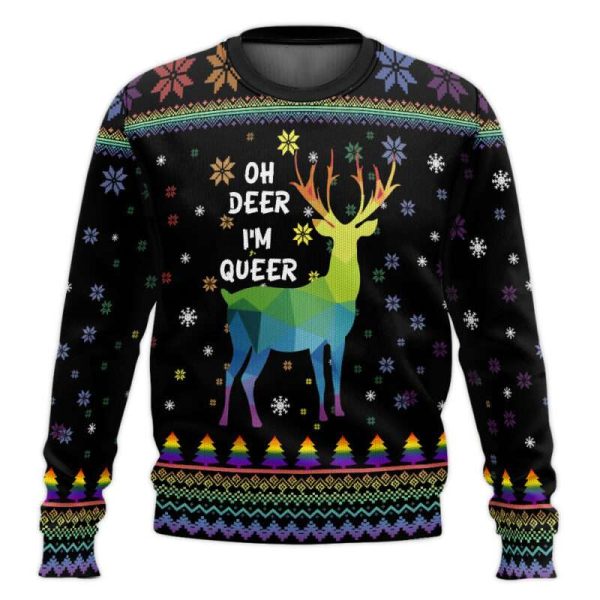 Oh Deer I’m Queer Ugly Christmas Sweater