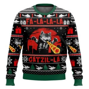 Catzila Ugly Christmas Sweater