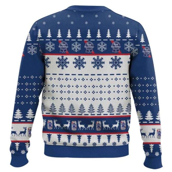 Pabst Blue Ribbon Titties Funny Ugly Christmas Sweater