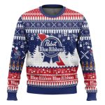Pabst Blue Ribbon Ugly Christmas Sweater