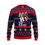 Patriots HoHoHo Mickey Ugly Christmas Sweater