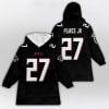 Pearce JR 27 Atlanta Football Unisex Blanket Hoodie