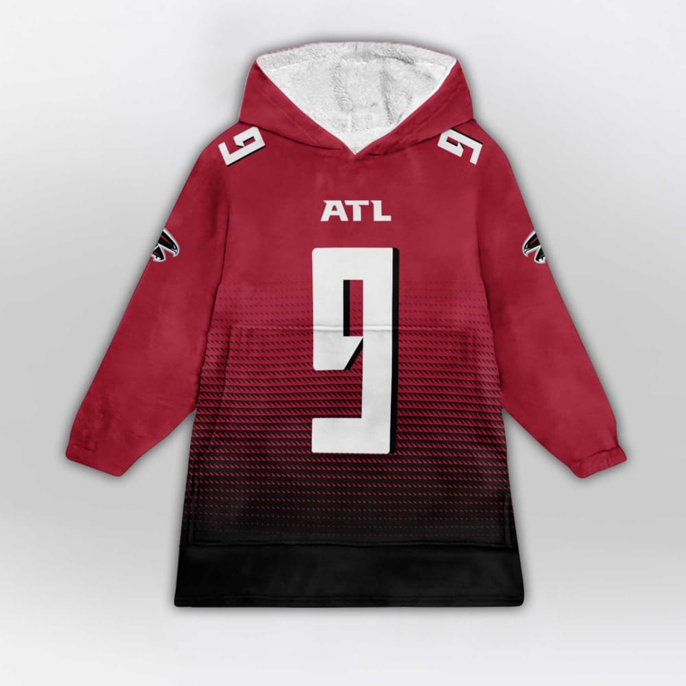 Penix JR 9 Atlanta Football Unisex Blanket Hoodie Penix JR 9 Atlanta Football Unisex Blanket Hoodie