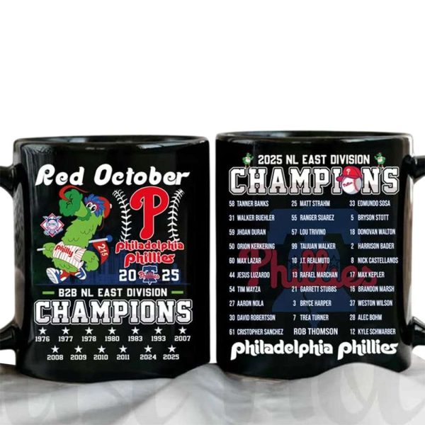 Phillies 2025 B2N NL East Champions Mug