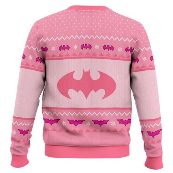 Pink Batman Ugly Christmas Sweater