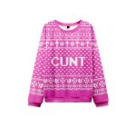 Pink Cunt Christmas Knit Sweatshirt