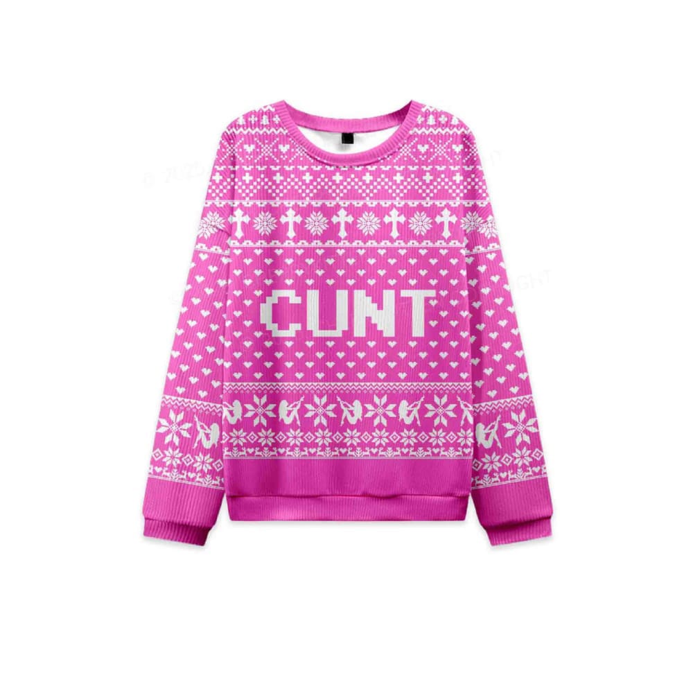 Pink Cunt Christmas Knit Sweatshirt Pink Cunt Christmas Knit Sweatshirt