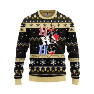 Saints HoHoHo Mickey Ugly Christmas Sweater