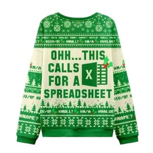 Ohh This Calls for a Spreadsheet Ugly Christmas Knit Sweater1