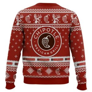 Chipotle Mexican Grill Ugly Christmas Sweater 1 Chipotle Mexican Grill Ugly Christmas Sweater1