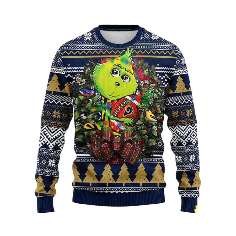 Rams Grnch Hug Ugly Christmas Sweater Rams Grnch Hug Ugly Christmas Sweater