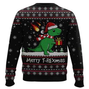 Dinosaur T Rex Ugly Christmas Sweater1