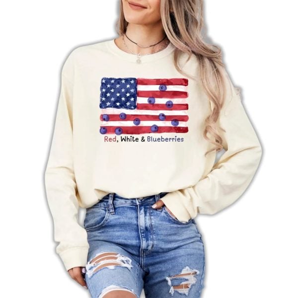 Red White & Blueberries Long Sleeve Shirt Charlie Kirk