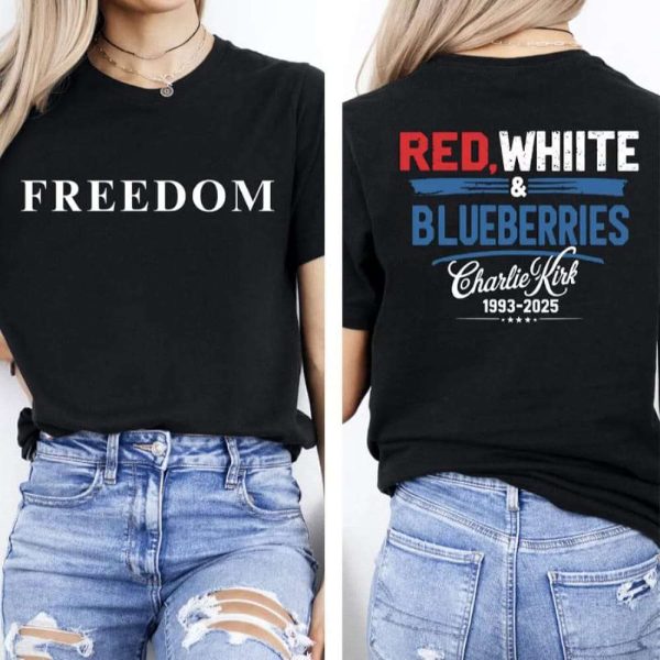 Red White and Blueberries Charlie Kirk Freedom Shirt