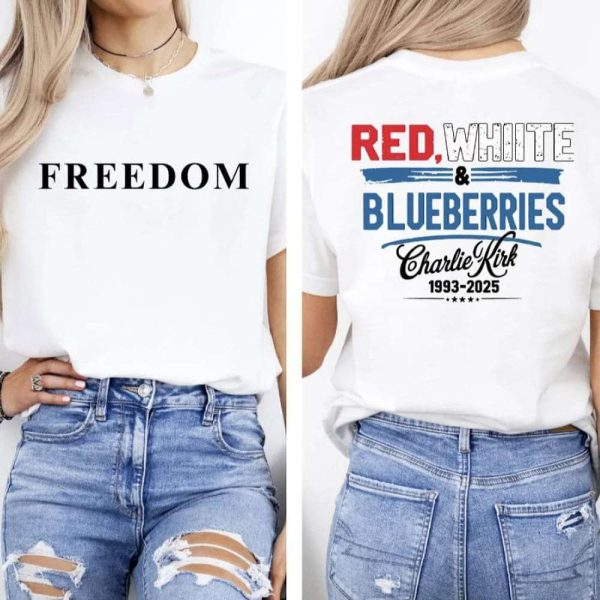 Red White and Blueberries Charlie Kirk Freedom Shirt