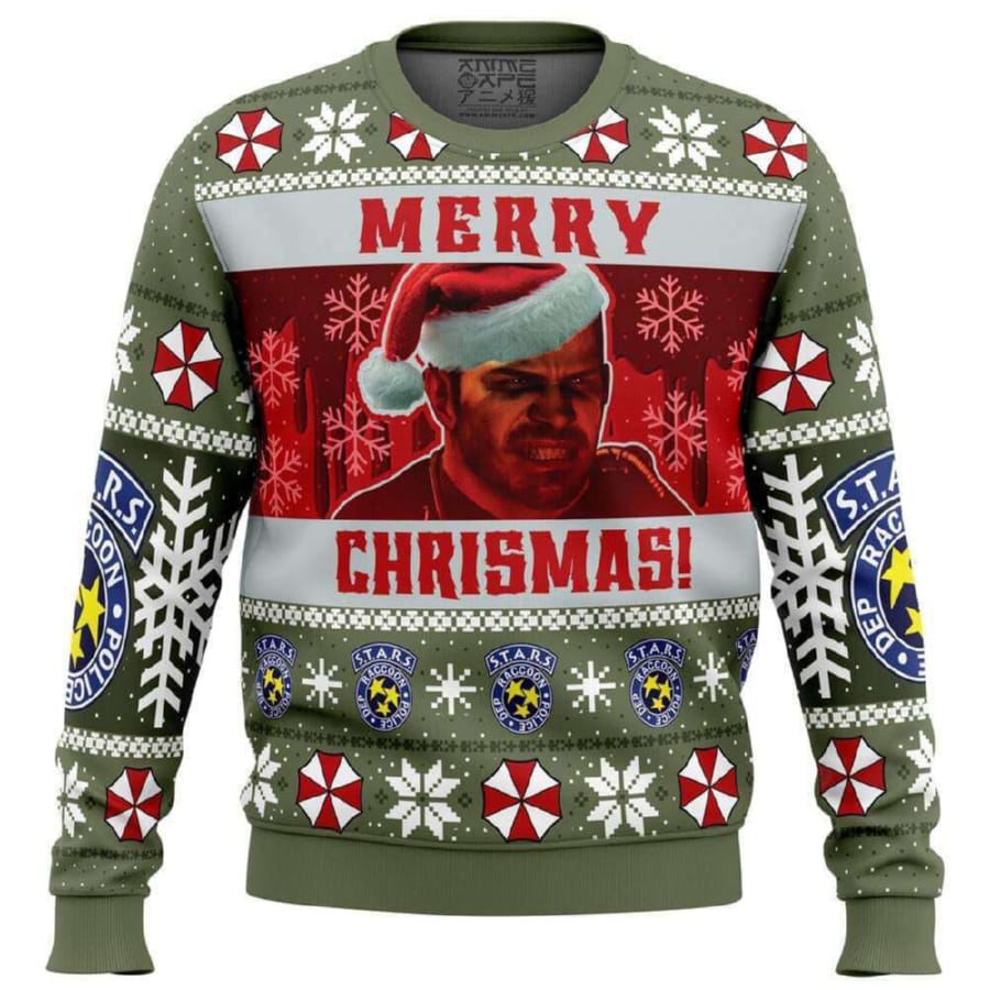 Resident Evil Chris Redfield Bloodline Ugly Christmas Sweater Resident Evil Chris Redfield Bloodline Ugly Christmas Sweater