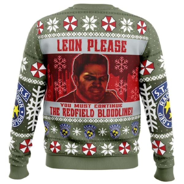 Resident Evil Chris Redfield Bloodline Ugly Christmas Sweater