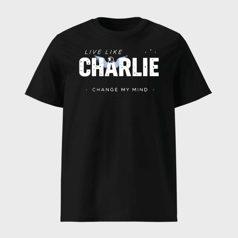 Retro Live Like Charlie Change My Mind Print T Shirt 1 Retro Live Like Charlie Change My Mind Print T-Shirt