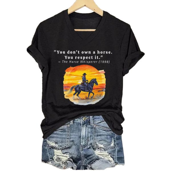Robert Redford You Don’t Own A Horse You Respect It The Horse Whisperer 1998 Shirt