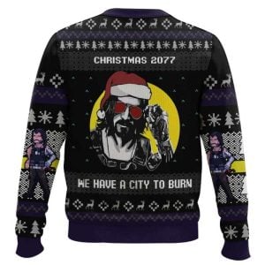 Christmas Cyberpunk 2077 Ugly Christmas Sweater1
