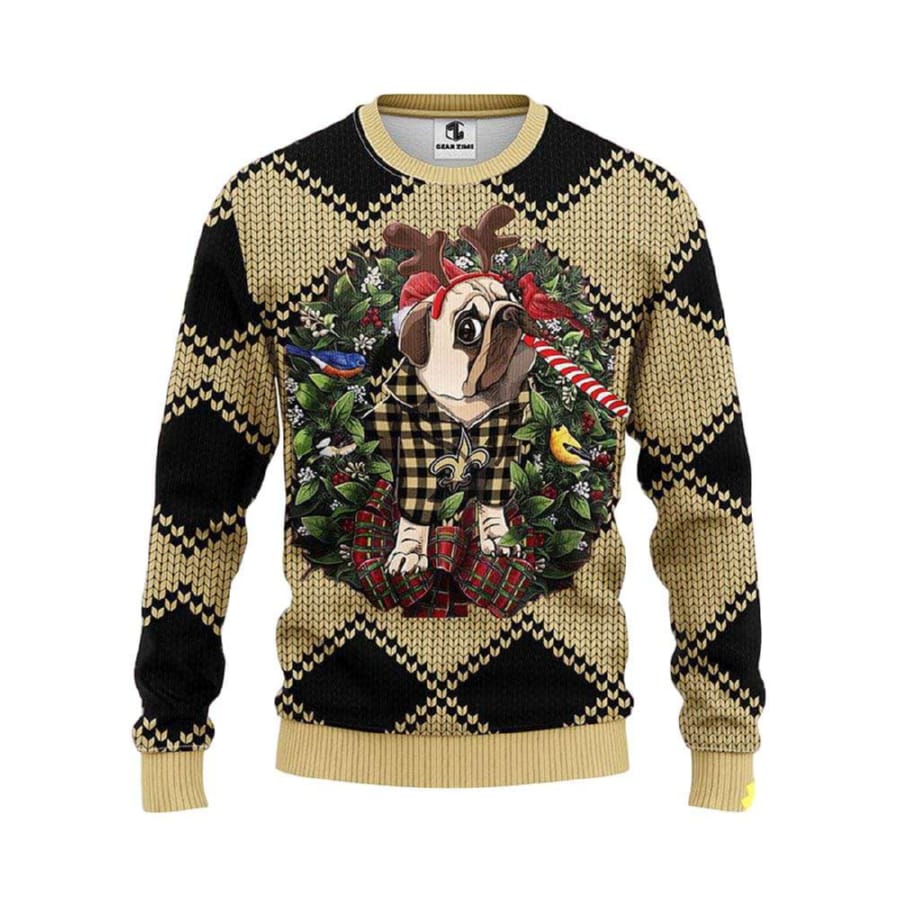 Saints Pub Dog Ugly Christmas Sweater Saints Pub Dog Ugly Christmas Sweater