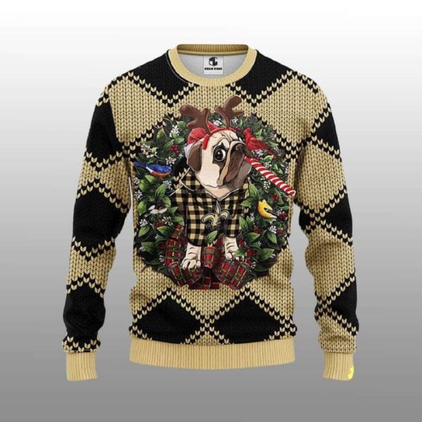 Saints Pub Dog Ugly Christmas Sweater