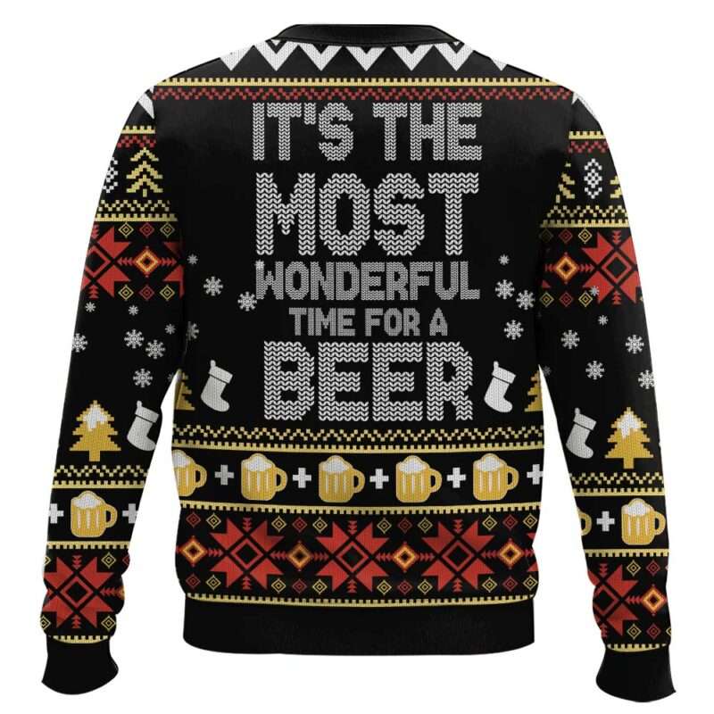 Santa Claus Drink Beer Ugly Christmas Sweater Santa Claus Drink Beer Ugly Christmas Sweater
