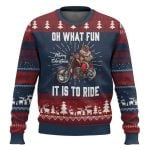 Santa Claus Oh What Fun It Is To Ride Ugly Christmas Sweater