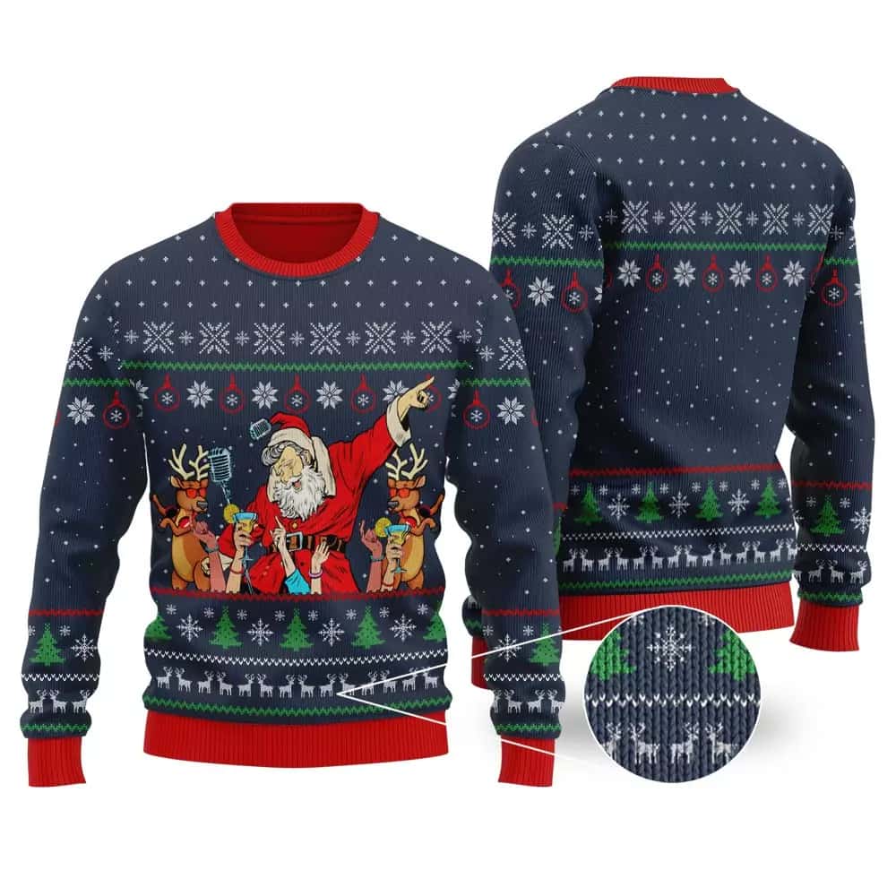 Santa Claus Party Ugly Christmas Sweater Santa Claus Party Ugly Christmas Sweater