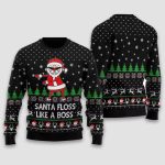 Santa Floss Like A Boss Ugly Christmas Sweater