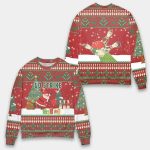 Santa Go Strike Funny Bowling Christmas Ugly Sweater