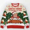 Santa Trump Is Coming To Town Ugly Christmas Sweater