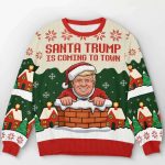 Santa Trump Is Coming To Town Ugly Christmas Sweater
