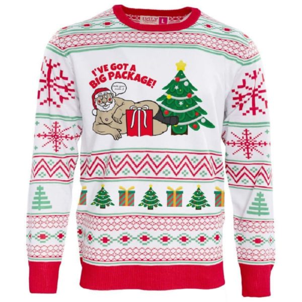 Santas Big Package Ornament Ugly Christmas Sweater