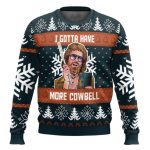 Saturday Night Live I Gotta Have More Cowbell Ugly Christmas Sweater