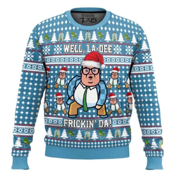 Saturday Night Live Matt Foley Well La Dee Frickin-da Ugly Christmas Sweater