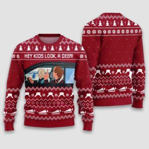 Hey Kids Look A Deer National Lampoon Ugly Christmas Sweater2