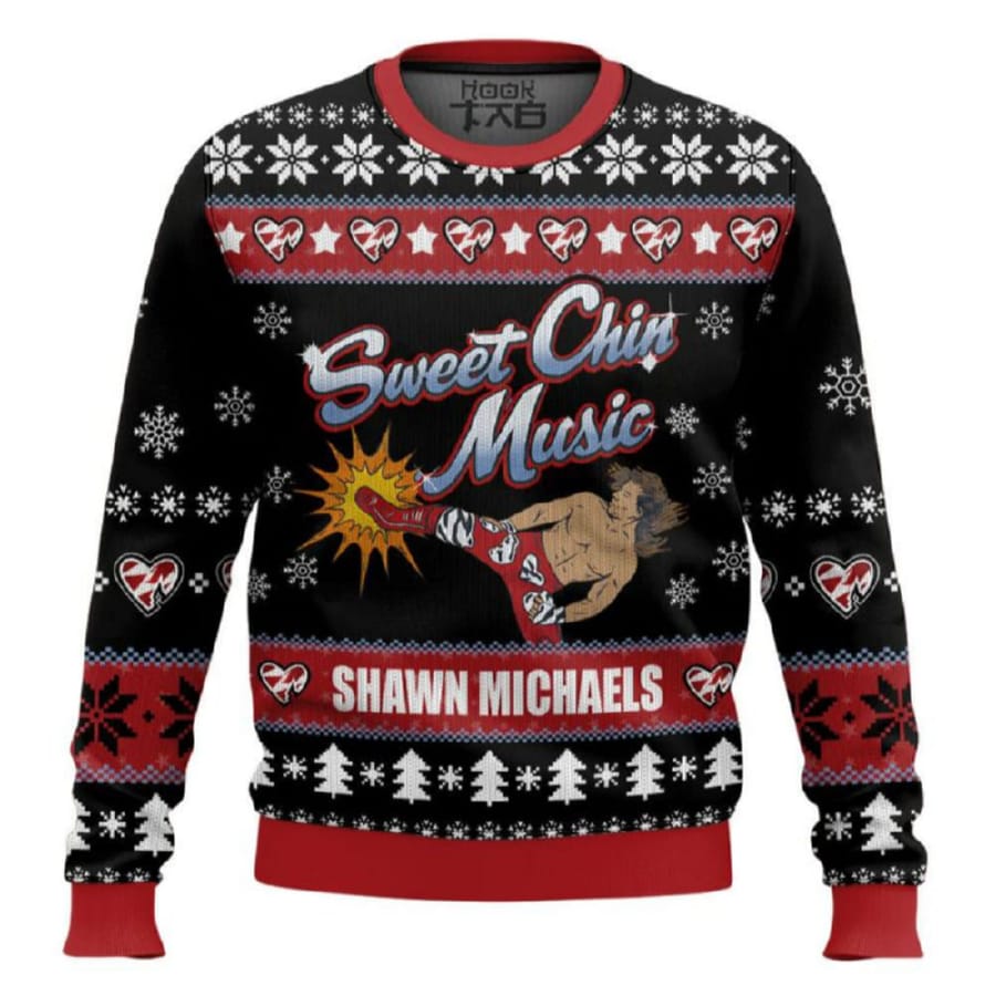 Sweet Chin Music Shawn Michaels Ugly Christmas Sweater Sweet Chin Music Shawn Michaels Ugly Christmas Sweater