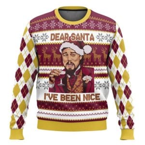 Dear Santa I’ve Been Nice Leonardo DiCaprio Christmas Ugly Sweater